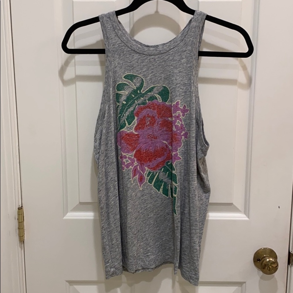 J crew flower print tank top